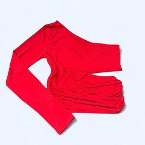 Red Polly Esther One Shoulder